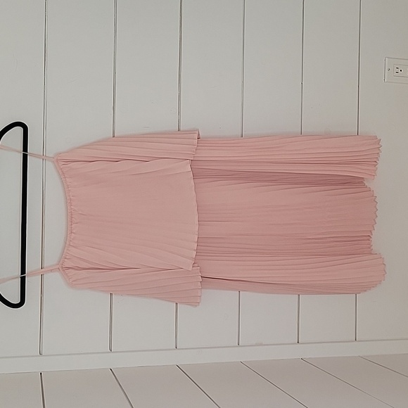 NWT JM STUDIO size 14 pink pleated cocktail/wedding/evening dress - Picture 1 of 6